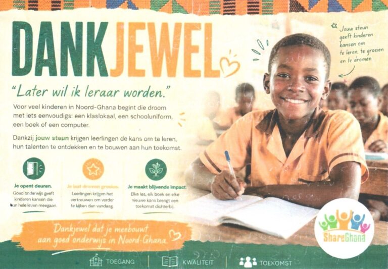 Bedankje van Share Ghana